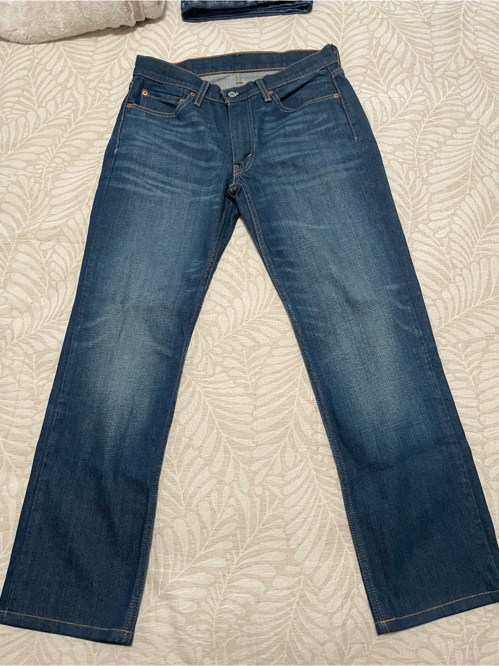 Levi Men's Dark Blue Straight-Leg Jeans